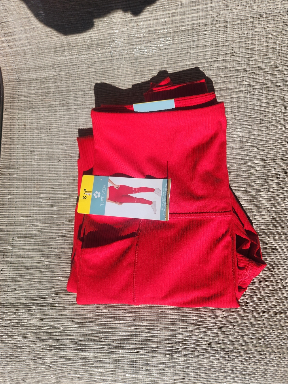 Women's Bright Red High-Waist Athletic Leggings
